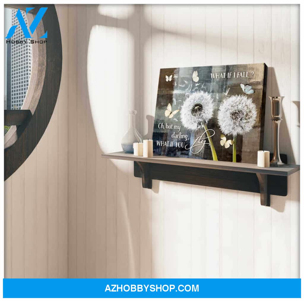 Beautiful Butterfly and Dandelion Canvas Oh but my Darling, What if you Fly Wall Art Decor