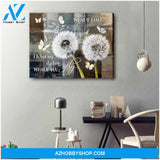 Beautiful Butterfly and Dandelion Canvas Oh but my Darling, What if you Fly Wall Art Decor