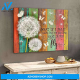 Beautiful Butterfly and Dandelion Canvas What If You Fly Wall Art Decor