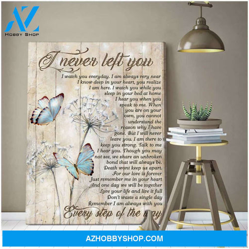 Eviral Store Beautiful Butterfly Canvas I Never Left You Bereavement Wall Art Decor – Butterfly Canvas Print Wall Art