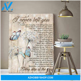 Beautiful Butterfly Canvas I Never Left You Bereavement Wall Art Decor