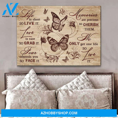 Eviral Store Beautiful Butterfly Canvas Live It Wall Art Decor – Butterfly Canvas Print Wall Art