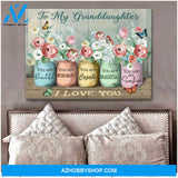 Top #36 Beautiful Butterfly Canvas To My Granddaughter Canvas Wall Art, Wall Decor Visual Art