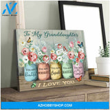 Top #36 Beautiful Butterfly Canvas To My Granddaughter Canvas Wall Art, Wall Decor Visual Art