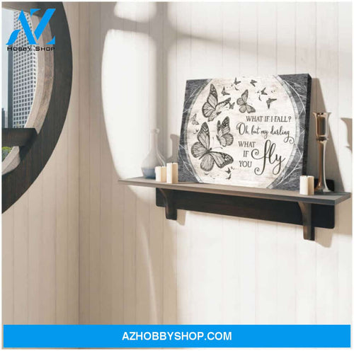 Ohcanvas Beautiful Butterfly Canvas What If You Fly Wall Art Decor