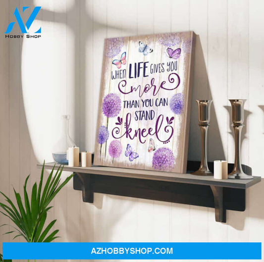 Ohcanvas Beautiful Butterfly Canvas When Life Gives You More Than You Can Stand Kneel Wall Art Decor