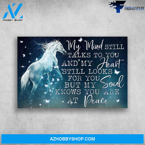 Beautiful Butterfly White Angel Horse My Mind Still Talks To You Canvas Christmas Gift Ideas