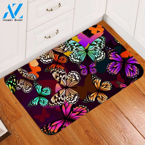 Beautiful Camouflage Butterflies Door Mat