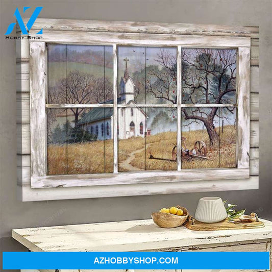 Beautiful church Jesus Landscape Canvas Prints, Wall Art