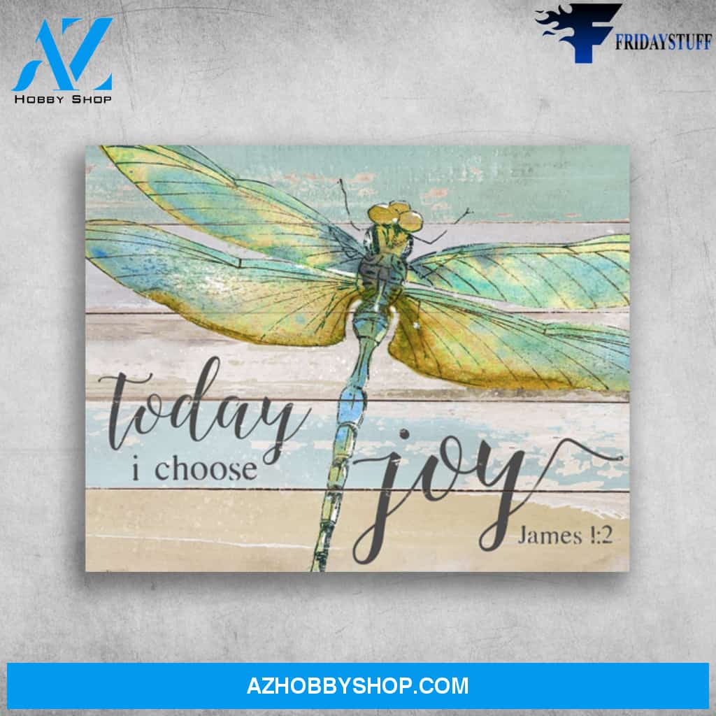 Beautiful Color Dragonfly Today I Choose Joy James 1 2 Canvas Christmas Gift Ideas