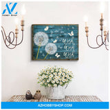 Ohcanvas Beautiful Dandelion and Butterfly Wish wish wish Canvas Wall Art Decor