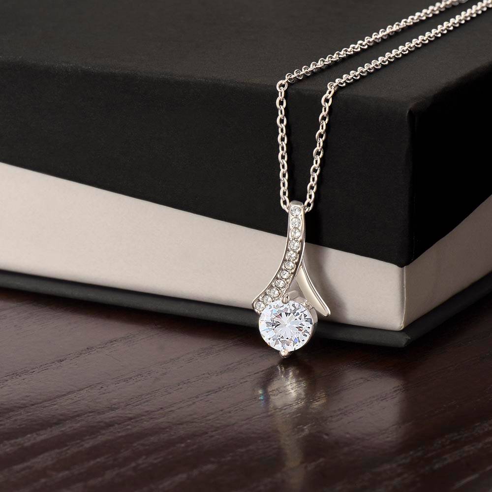 Beautiful Daughter Enjoy The Ride Alluring Beauty Petite Ribbon Necklace