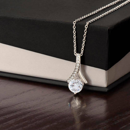 Beautiful Daughter Enjoy The Ride Alluring Beauty Petite Ribbon Necklace