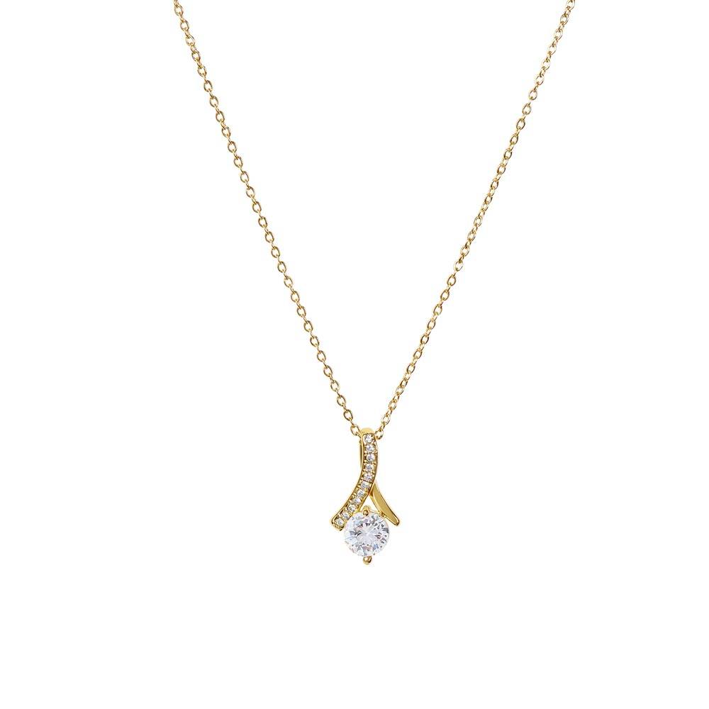 Beautiful Daughter Enjoy The Ride Alluring Beauty Petite Ribbon Necklace