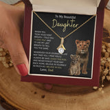 Beautiful Daughter Enjoy The Ride Alluring Beauty Petite Ribbon Necklace