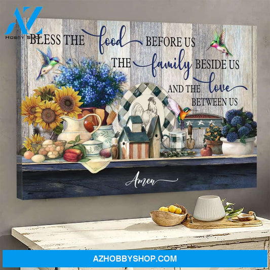 Beautiful Dinner Table - Bless the food before us & the love between us - Jesus Landscape Canvas Prints, Wall Art