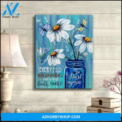 Beautiful Dragonfly Canvas Take A Deep Breathe Wall Art Decor