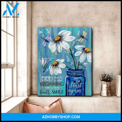 Beautiful Dragonfly Canvas Take A Deep Breathe Wall Art Decor