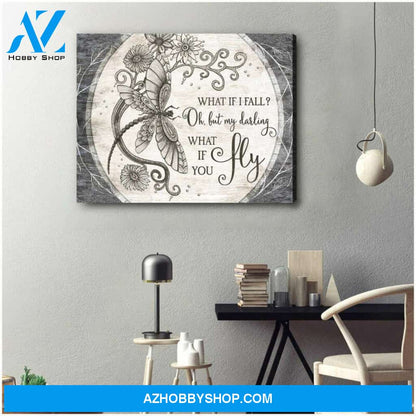 Beautiful Dragonfly Canvas What If You Fly Wall Art Decor | Moosfy Wrap Canvas Ready To Hang