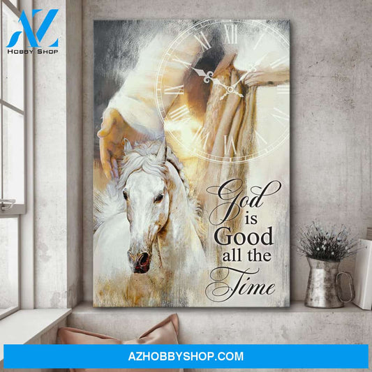Beautiful horse - God is good all the time Jesus Portrait Canvas Prints, Wall Art