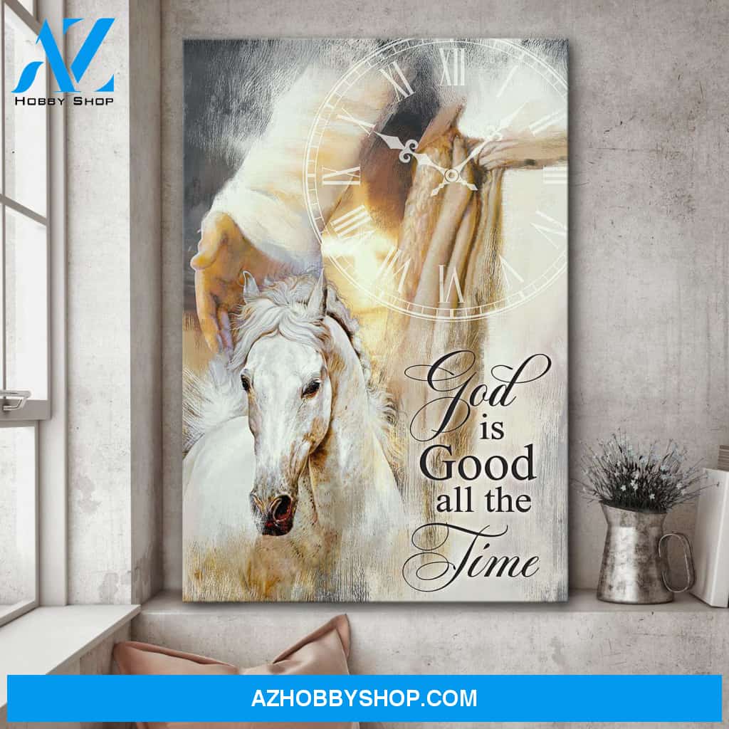 Beautiful horse - God is good all the time Jesus Portrait Canvas Prints, Wall Art