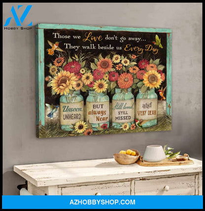Beautiful Hummingbird Canvas Those We Love Don't Go Away Wall Art Decor