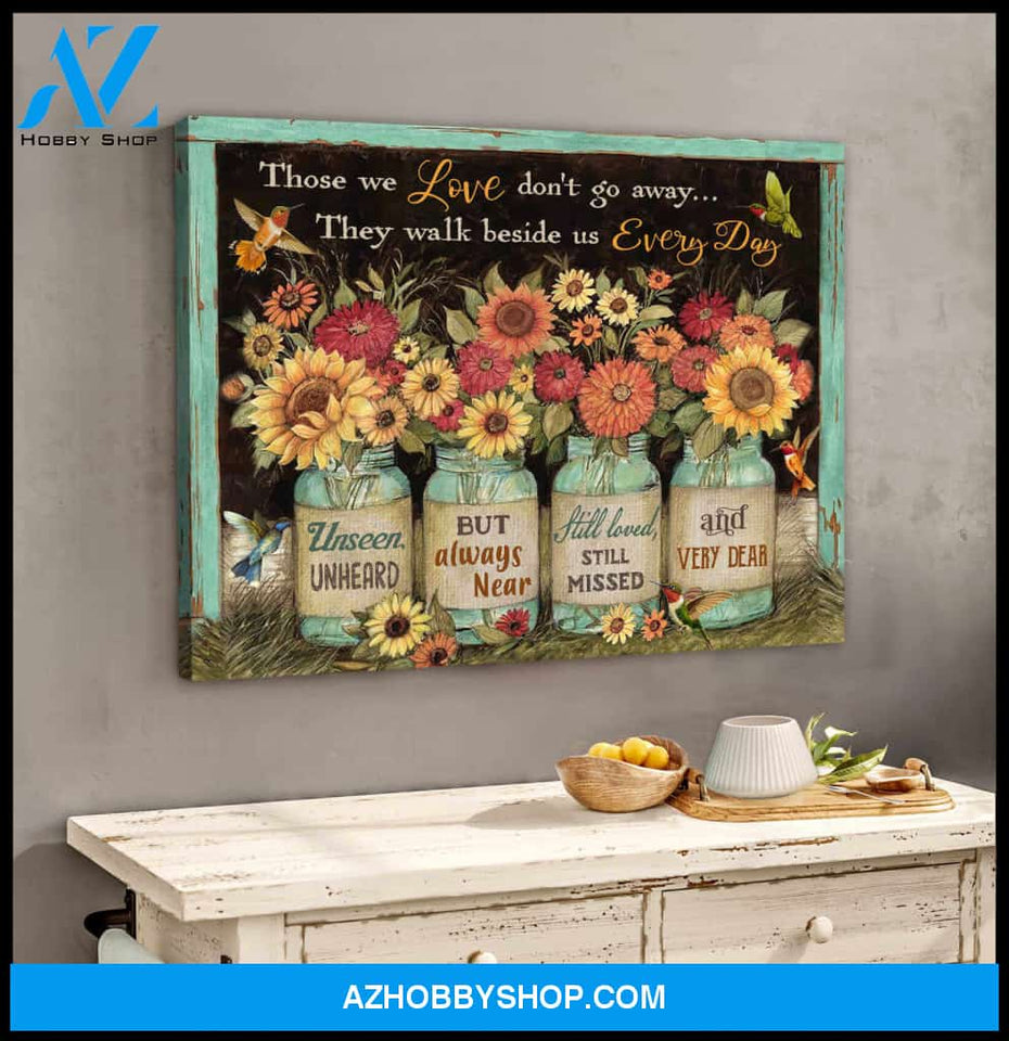 Beautiful Hummingbird Canvas Those We Love Don't Go Away Wall Art Decor