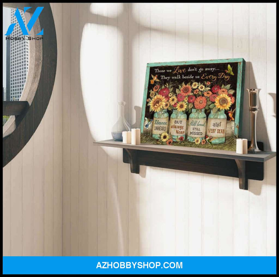 Beautiful Hummingbird Canvas Those We Love Don't Go Away Wall Art Decor