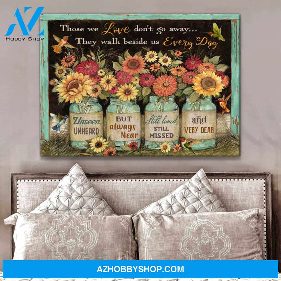 Beautiful Hummingbird Canvas Those We Love Don't Go Away Wall Art Decor