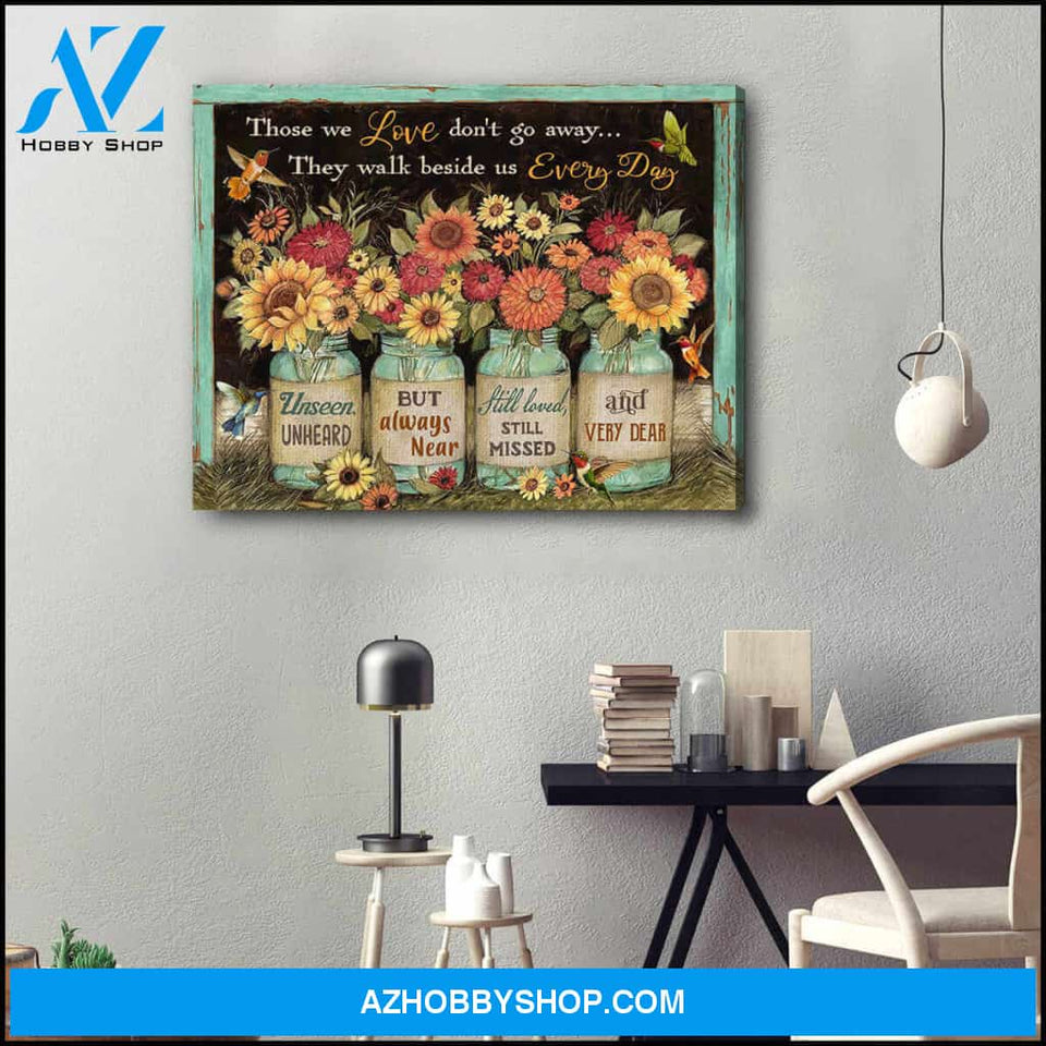 Beautiful Hummingbird Canvas Those We Love Don't Go Away Wall Art Decor
