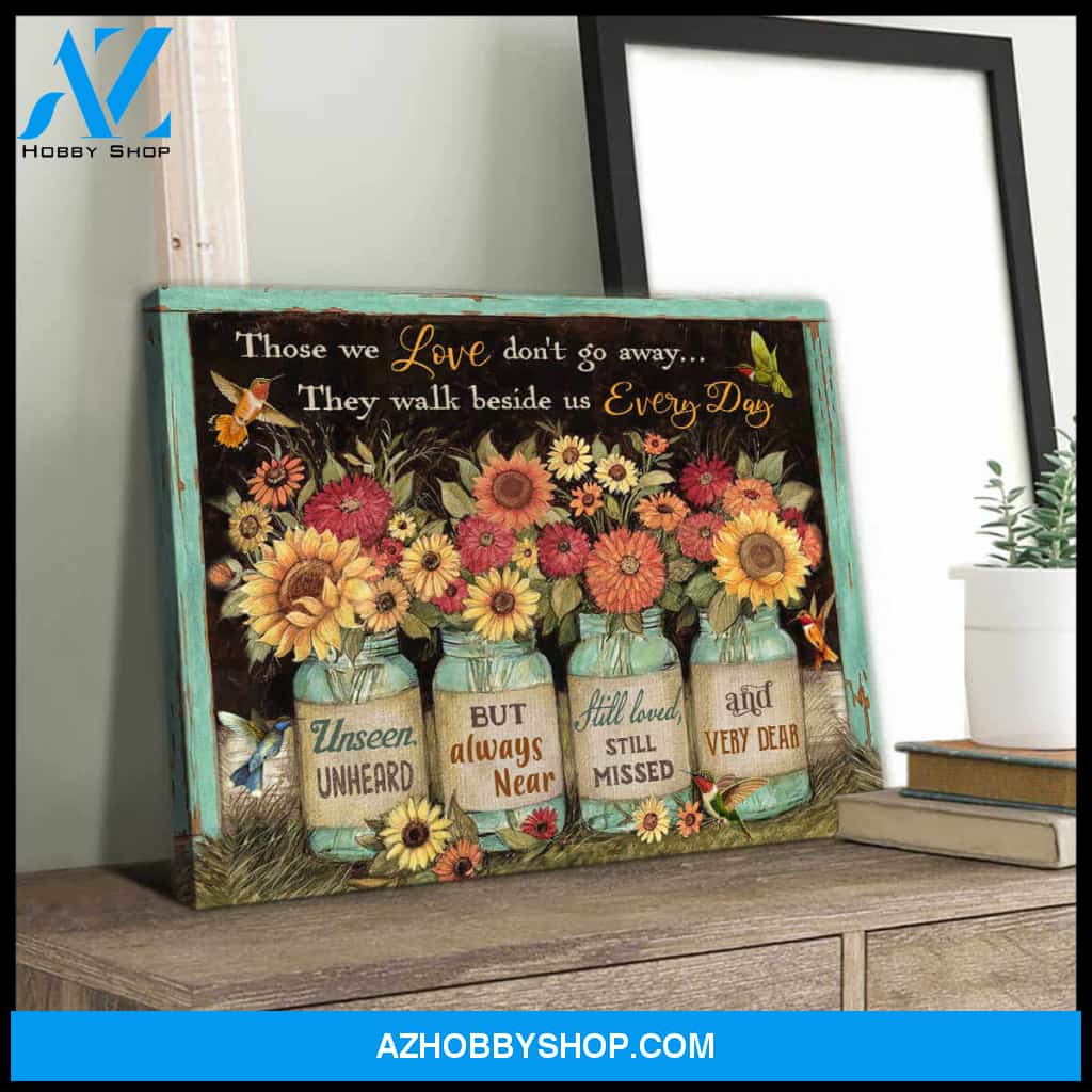 Beautiful Hummingbird Canvas Those We Love Don't Go Away Wall Art Decor
