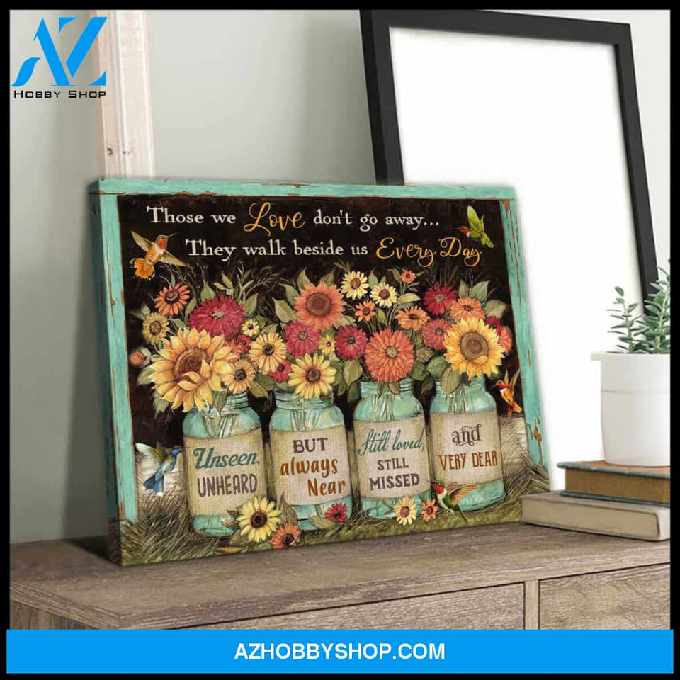 Beautiful Hummingbird Canvas Those We Love Don't Go Away Wall Art Decor