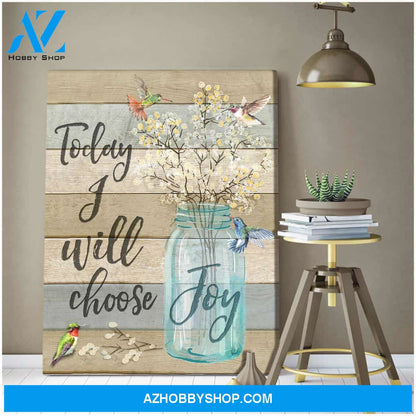 Beautiful Hummingbird Canvas Today I Choose Joy James Wall Art Decor