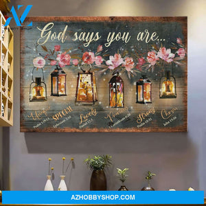 Beautiful old lamps - God says you are Jesus Landscape Canvas Prints, Wall Art