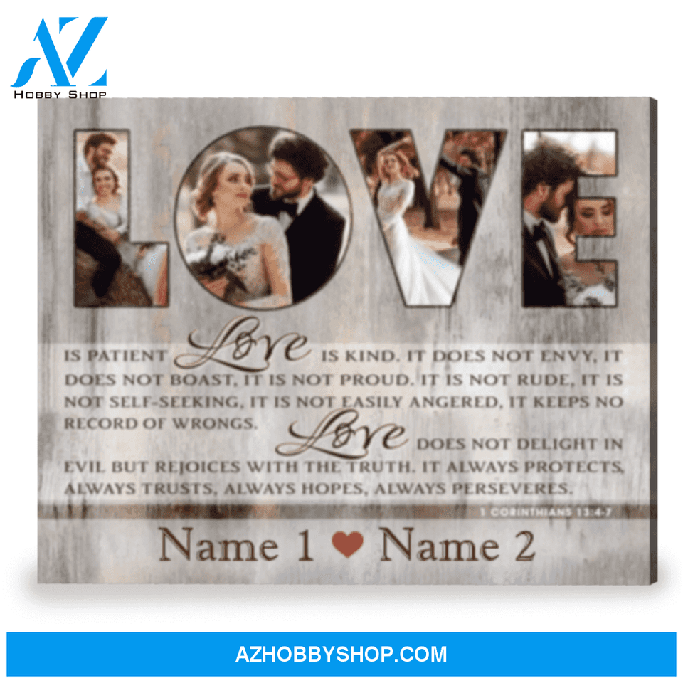 Beautiful Personalized Wedding Gift For Couple Wedding Photo Gift Canvas Print