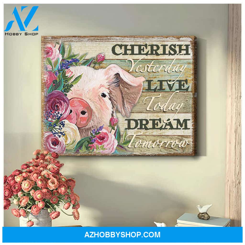 Beautiful Pig Canvas Cherish Wall Art Decor