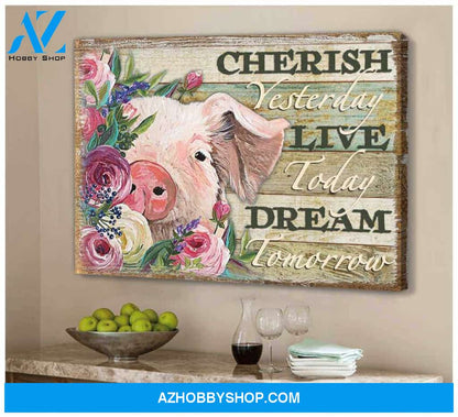 Beautiful Pig Canvas Cherish Wall Art Decor