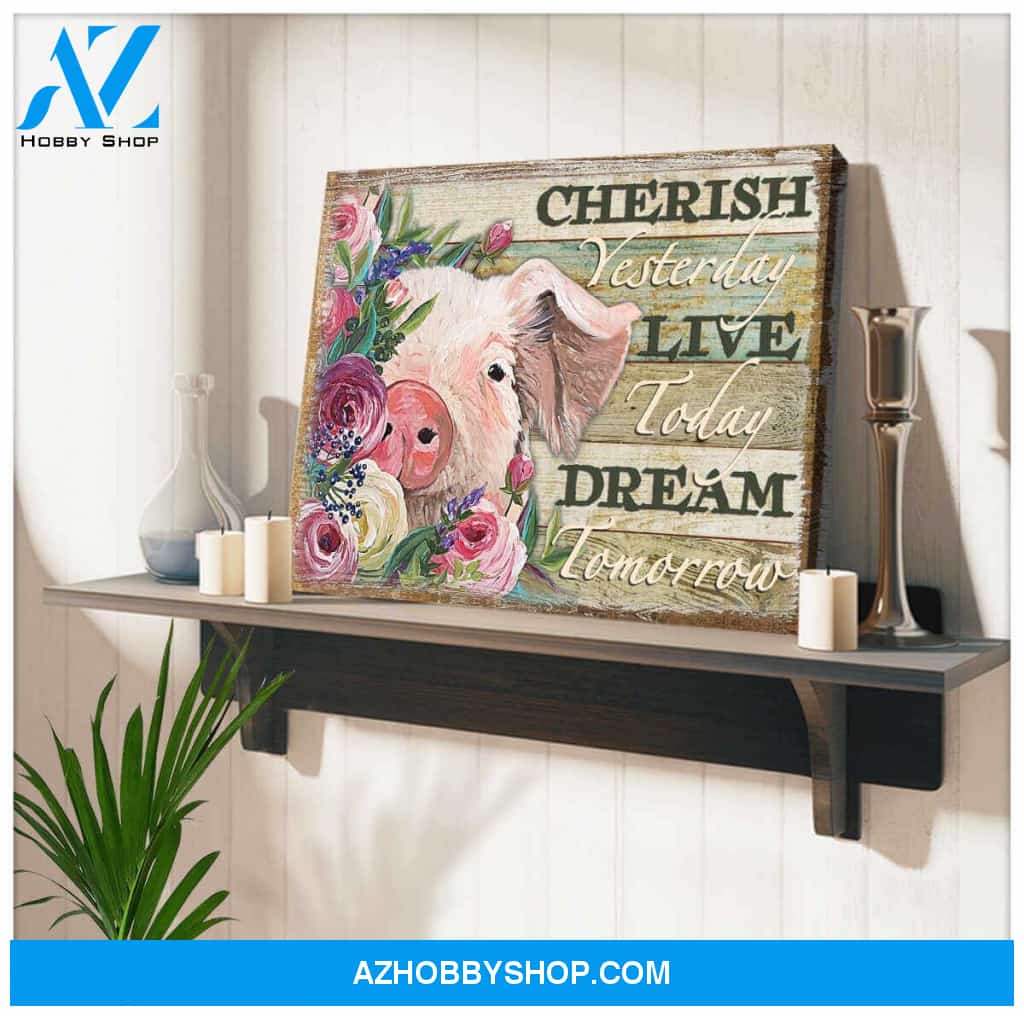 Beautiful Pig Canvas Cherish Wall Art Decor