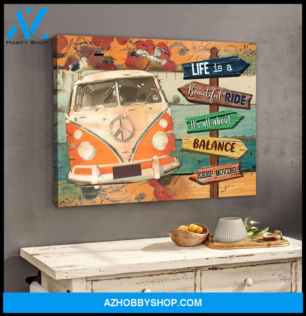 Beautiful Ride Hippie Wall Art Canvas