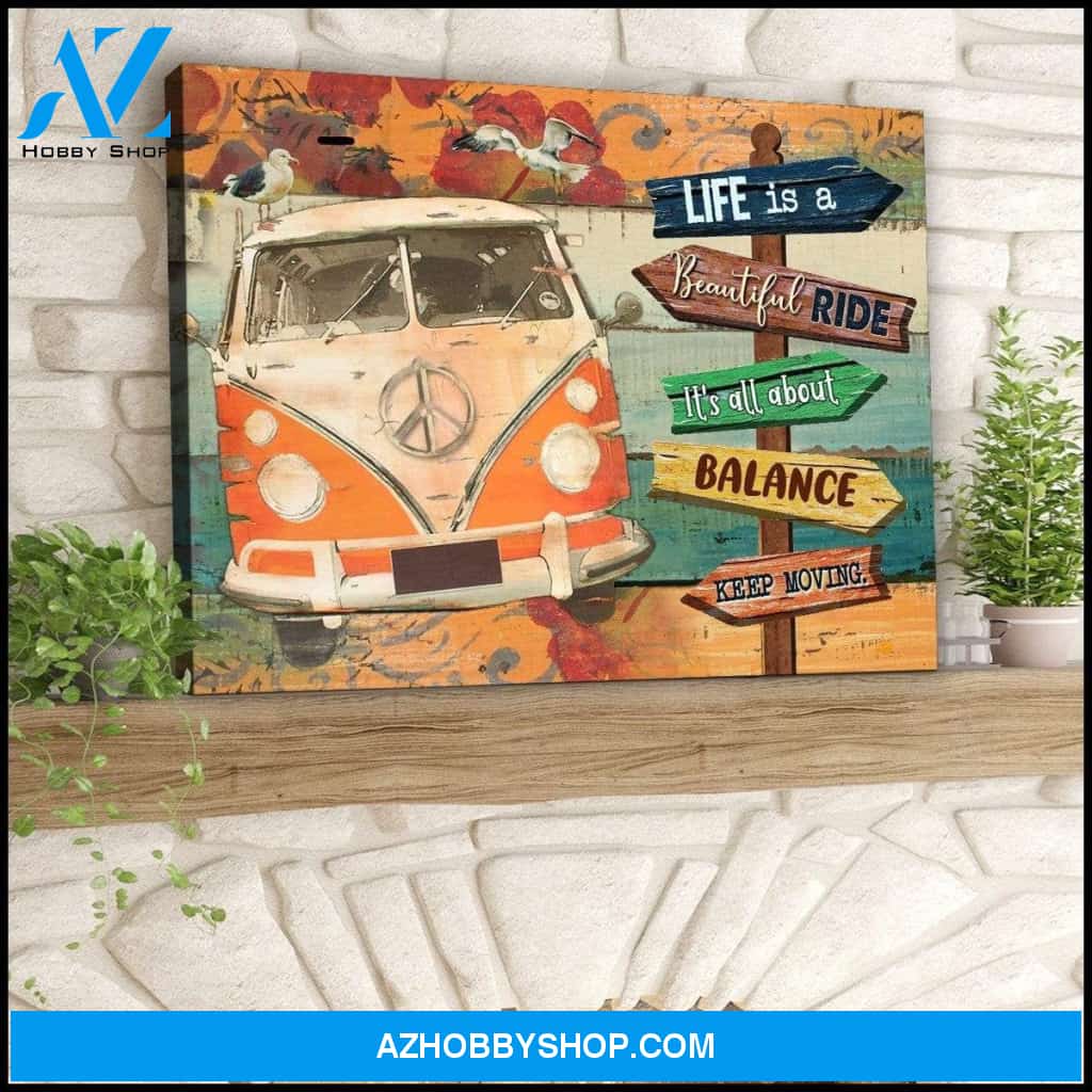 Beautiful Ride Hippie Wall Art Canvas