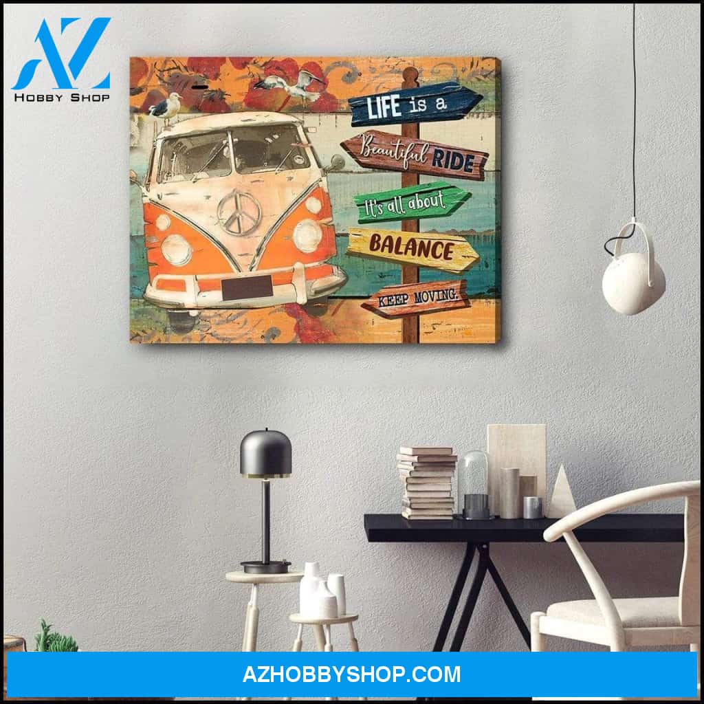 Beautiful Ride Hippie Wall Art Canvas
