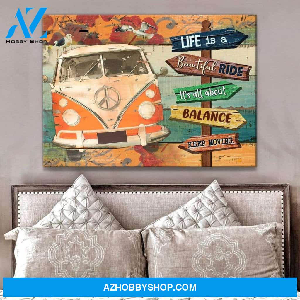 Beautiful Ride Hippie Wall Art Canvas