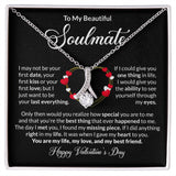 Beautiful Soulmate Happy Valentine's Day Alluring Beauty Necklace
