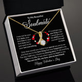 Beautiful Soulmate Happy Valentine's Day Alluring Beauty Necklace