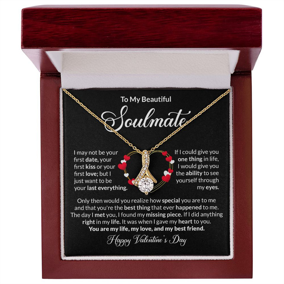Beautiful Soulmate Happy Valentine's Day Alluring Beauty Necklace