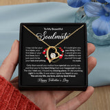 Beautiful Soulmate Happy Valentine's Day Forever Love Necklace
