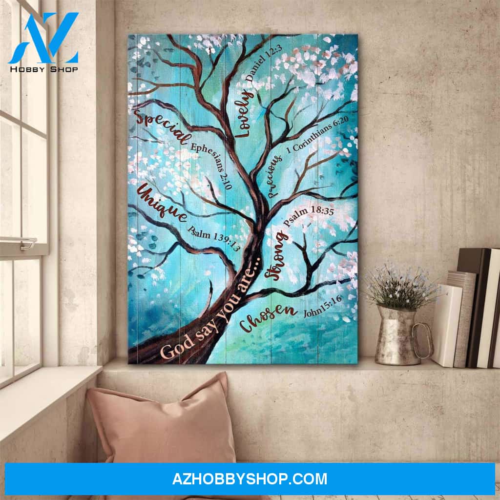 Beautiful tree - God says you are Jesus Portrait Canvas Prints, Wall Art