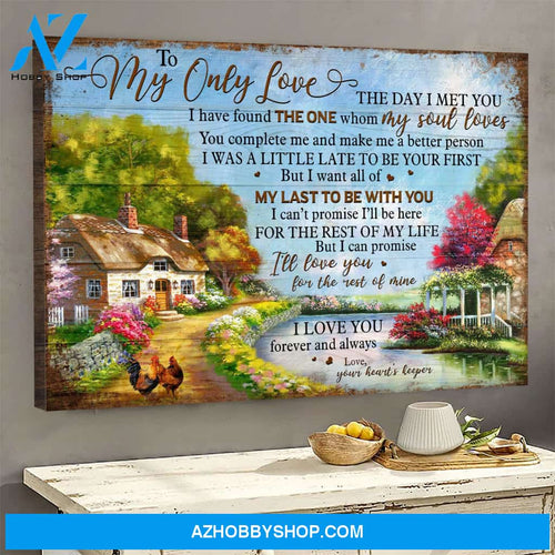 Beautiful Village - I can promise to love you for the rest of my life - Couple Landscape Canvas Prints, Wall Art
