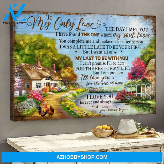 Beautiful Village - I can promise to love you for the rest of my life - Couple Landscape Canvas Prints, Wall Art