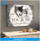 Beautiful Wolf Canvas You and Me We Got This Couple Wall Art Decor